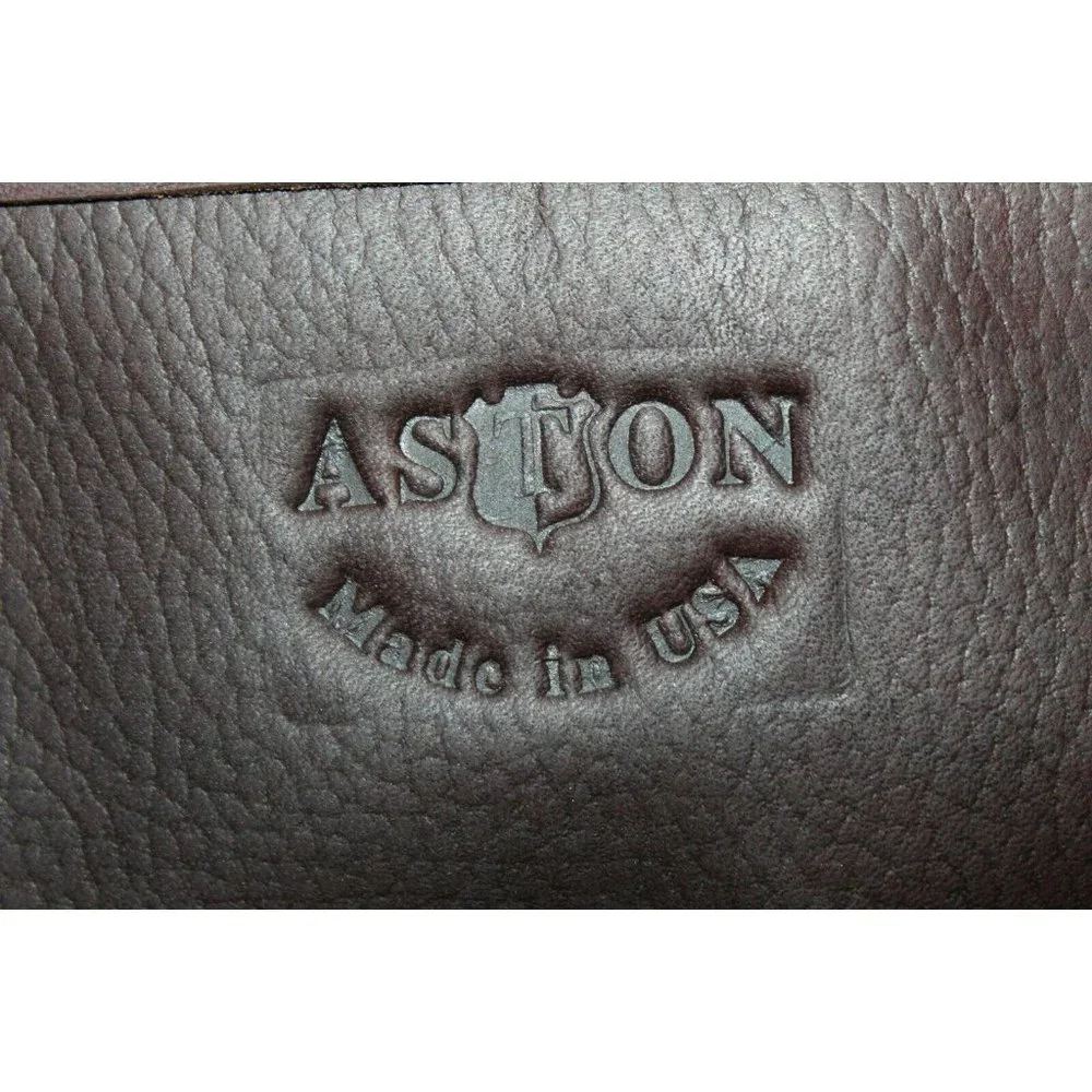 ASTON Orwell‎ Mailman Leather Espresso Brown Messenger Laptop Bag MSRP $385